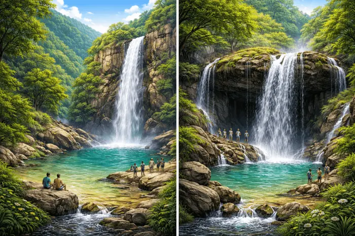 Sajikot Waterfall vs Umbrella Waterfall