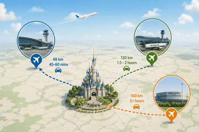 Alternative Airports Near Disneyland Paris