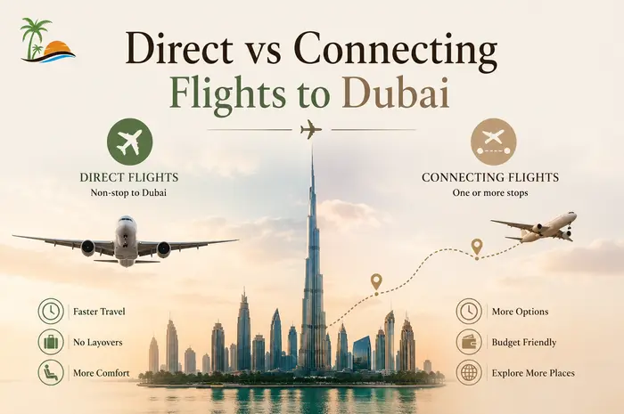 Direct vs Connecting Flights to Dubai